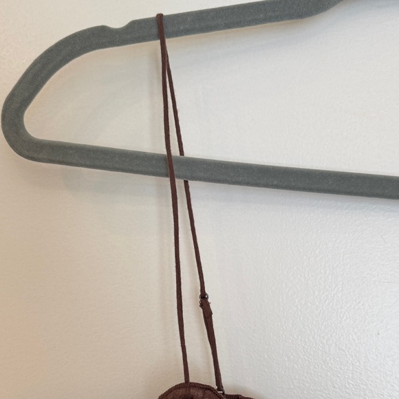 Brown Free People Ruffled Women's Crop Top - Picture 6 of 8